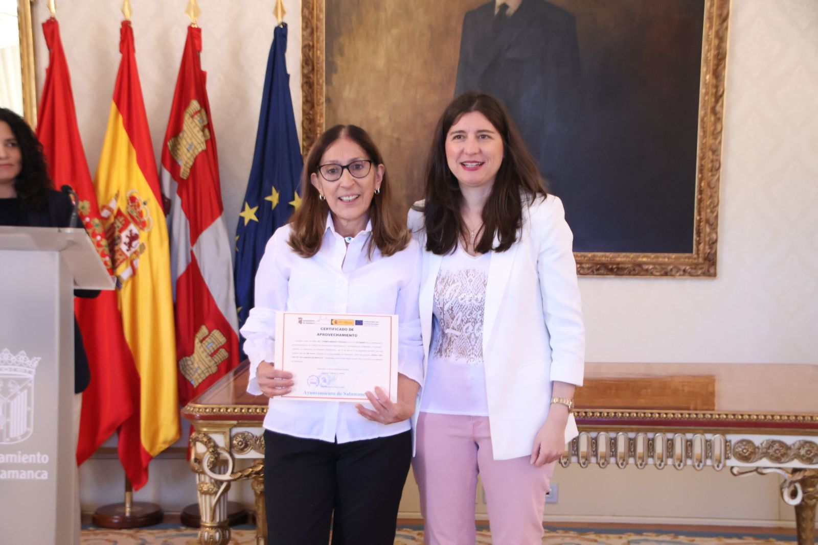 Entrega de diplomas de los primeros cursos de formación del proyecto Laboris Helmántica
