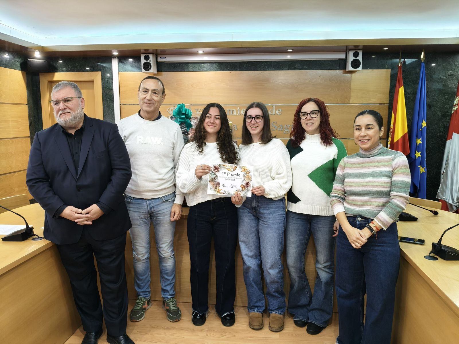 Ganadoras del concurso de Decoración Navideña en Carbajosa