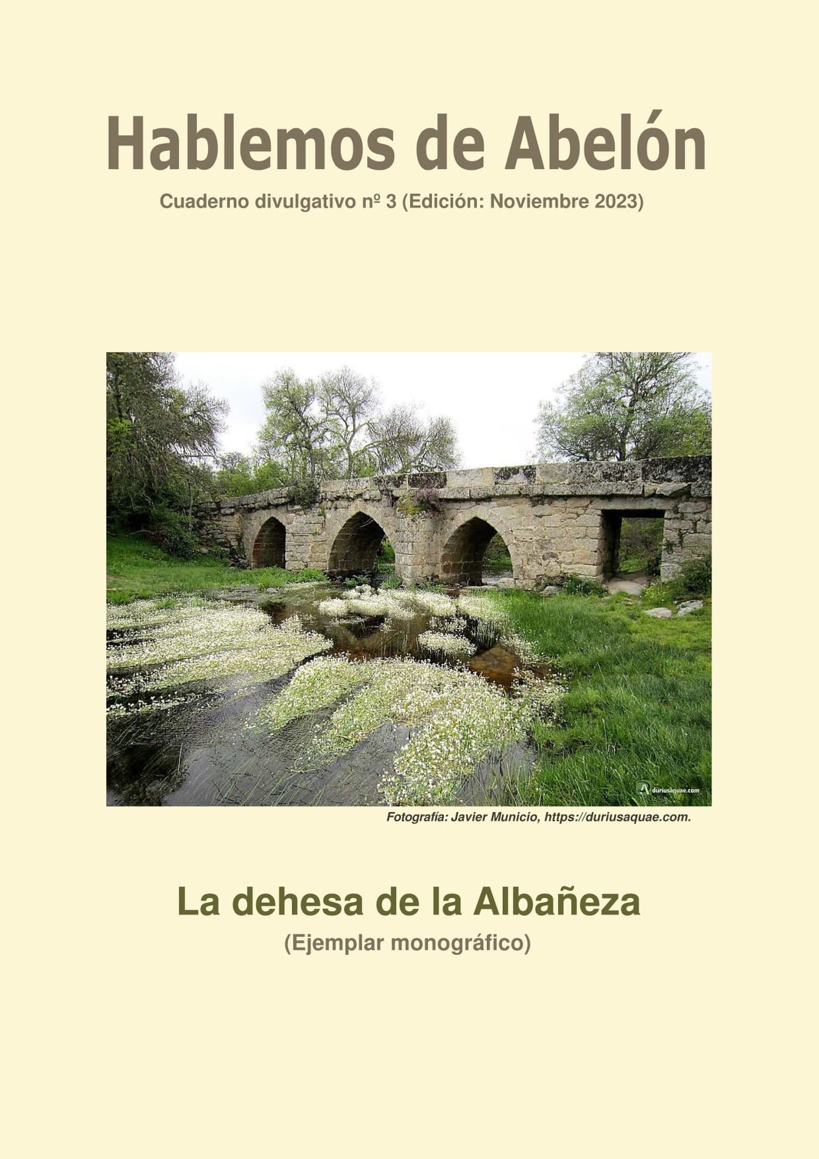 Portada de 'La dehesa de Albañeza', tercera edición de la revista 'Hablemos de Abelón'.