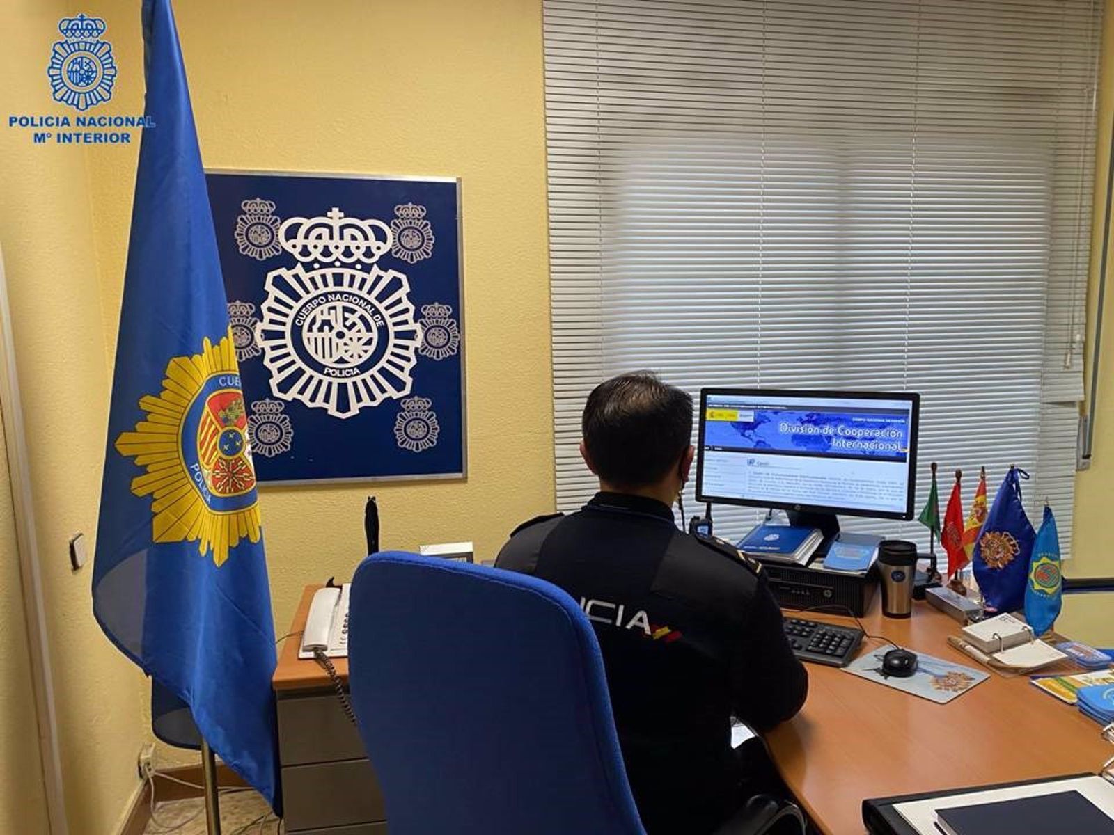 Uno de los efectivos de la Policía Nacional   POLICÍA NACIONAL. Foto de archivo