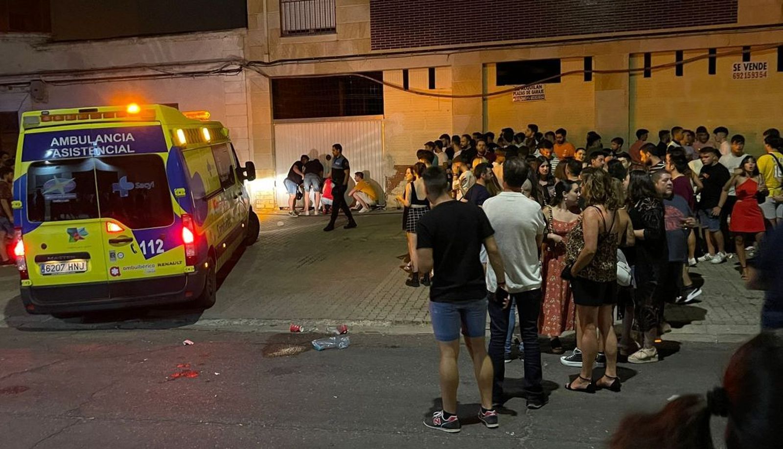 Ambulancia en el lugar de la intervención