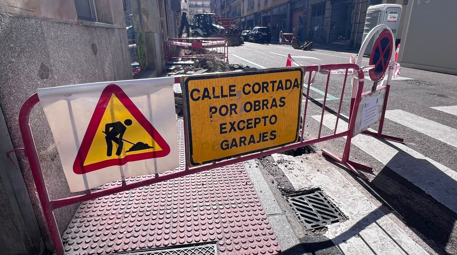 Cortes por obras. Foto de archivo.