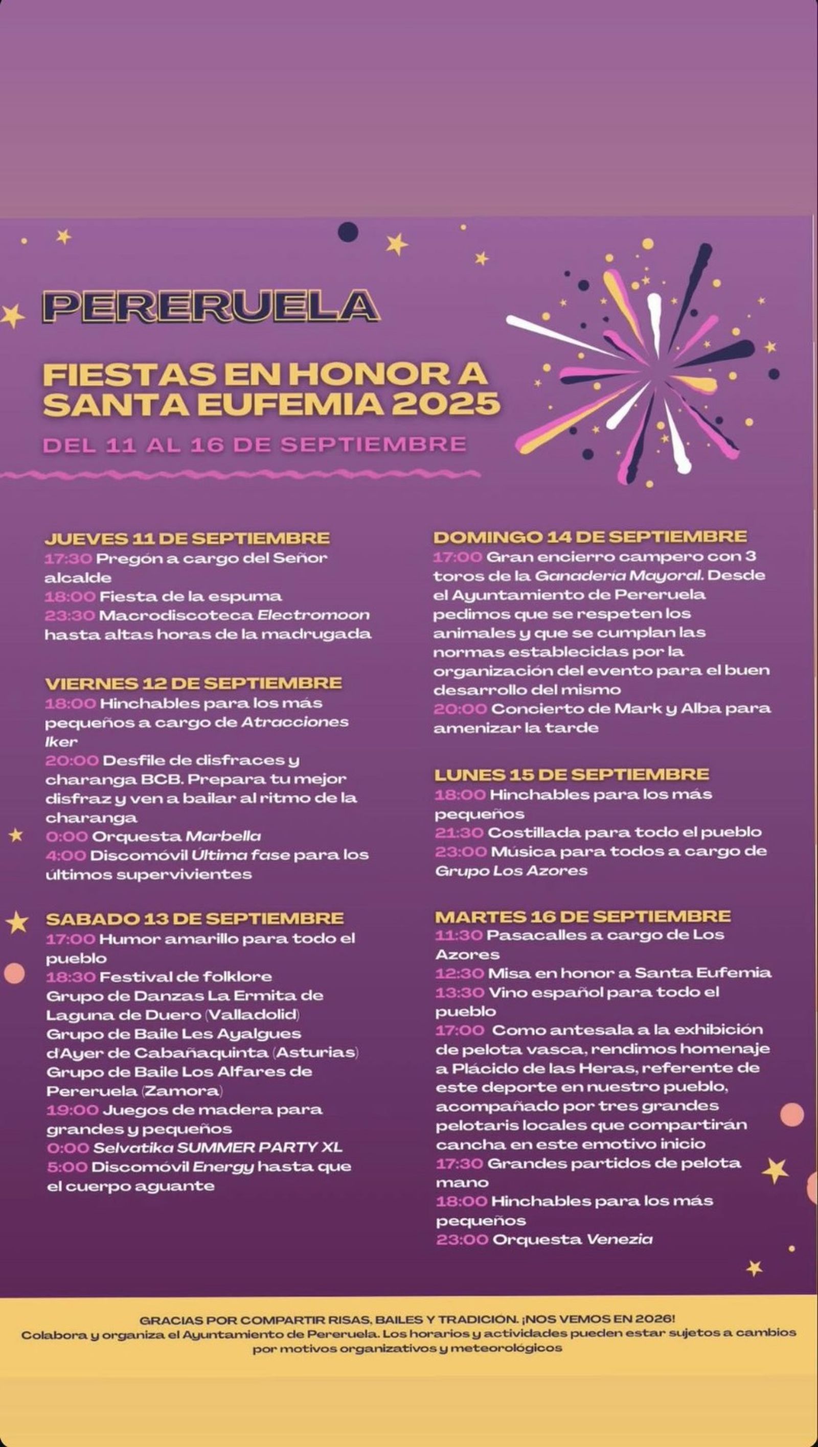 Fiestas Pereruela