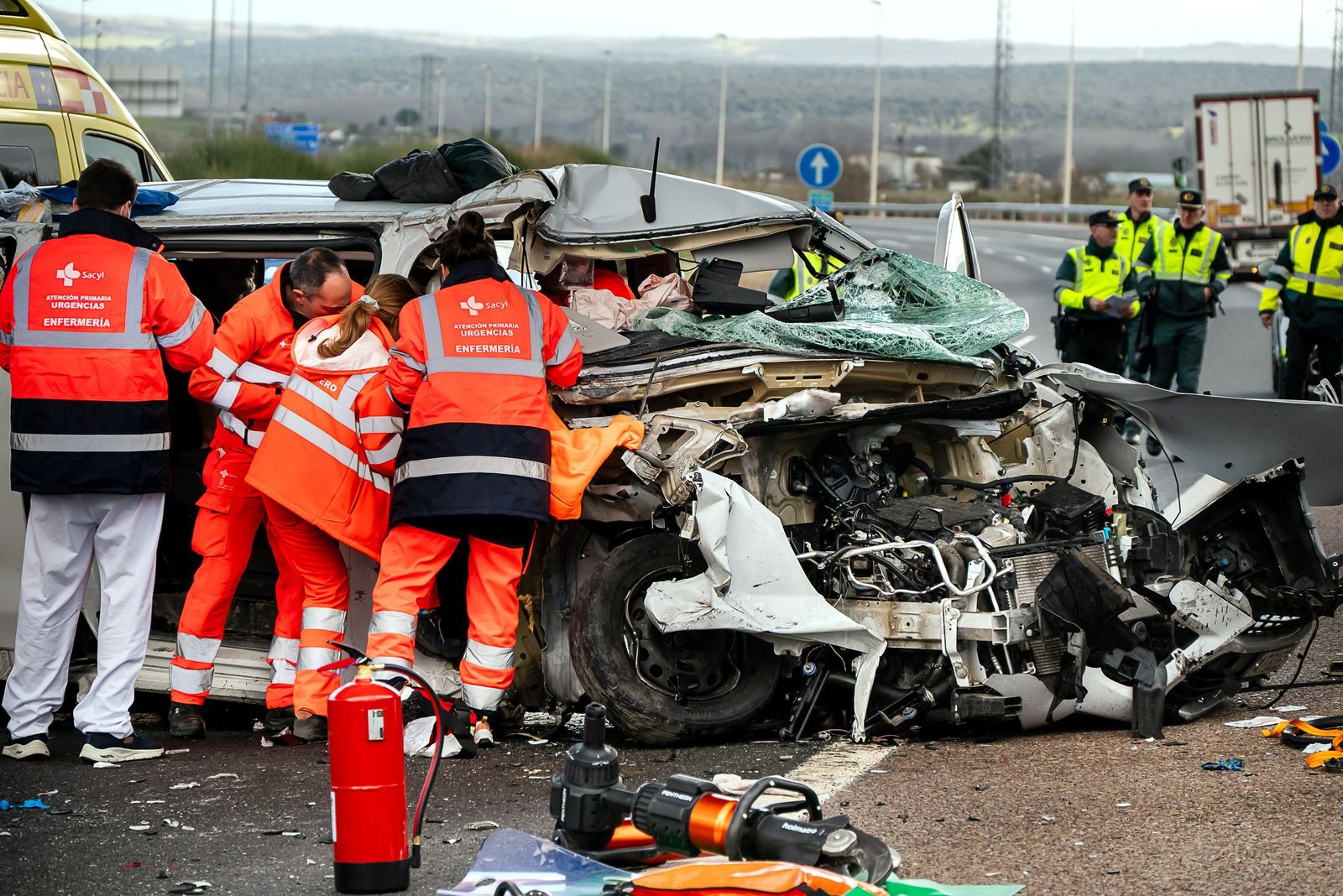 Varios heridos graves en un accidente en la A-62, en Ciudad Rodrigo