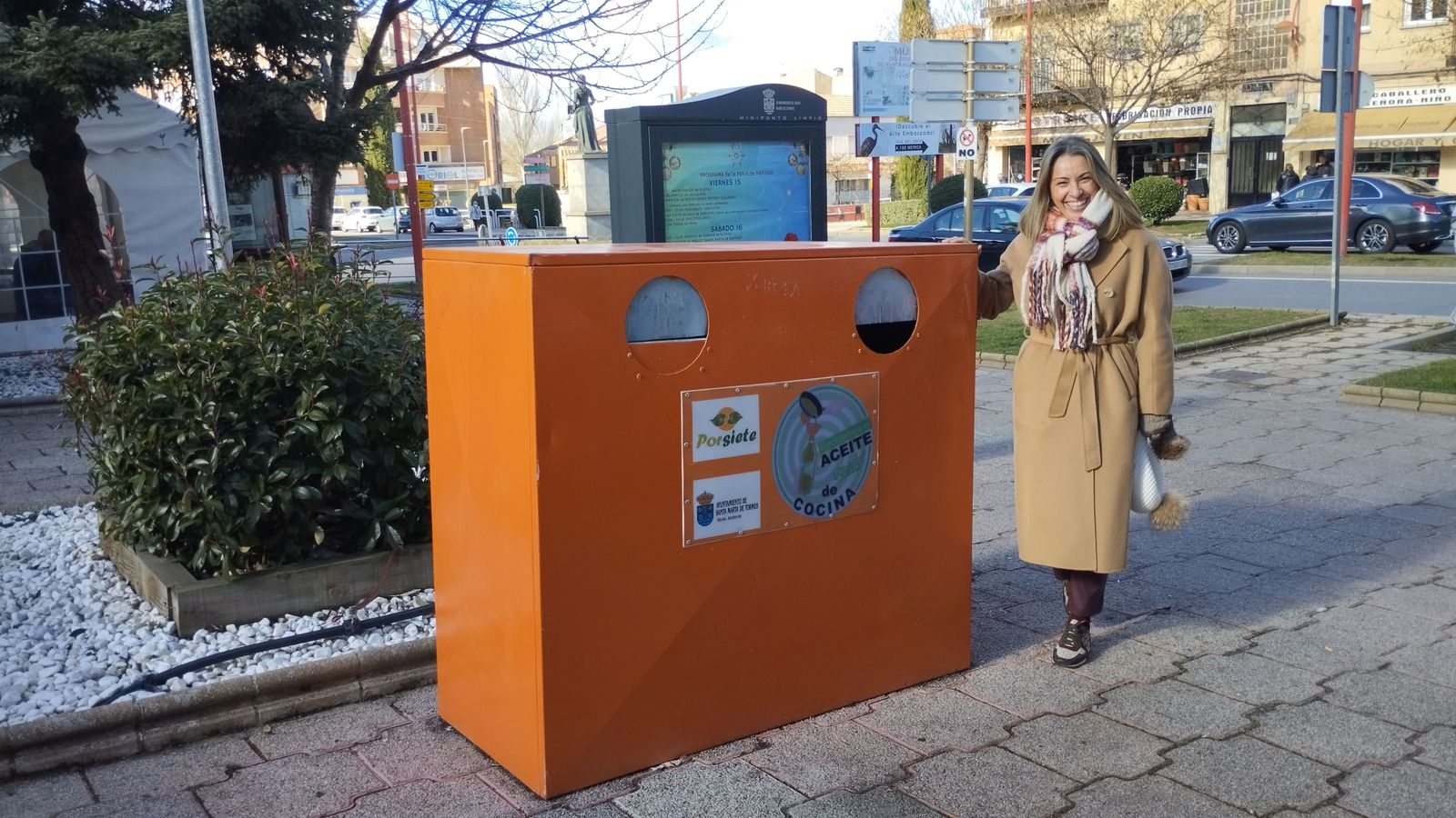 Reciclaje en Santa Marta de Tormes, concejala de Medio Ambiente, Marta Labrador. Foto Ayuntamiento Santa Marta