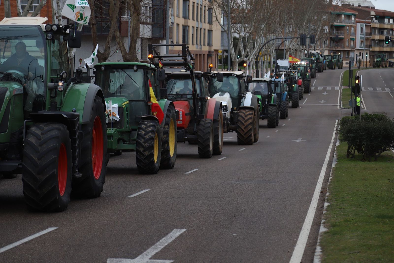Así se vive en Zamora la movilización agraria de este viernes. Foto: María Lorenzo