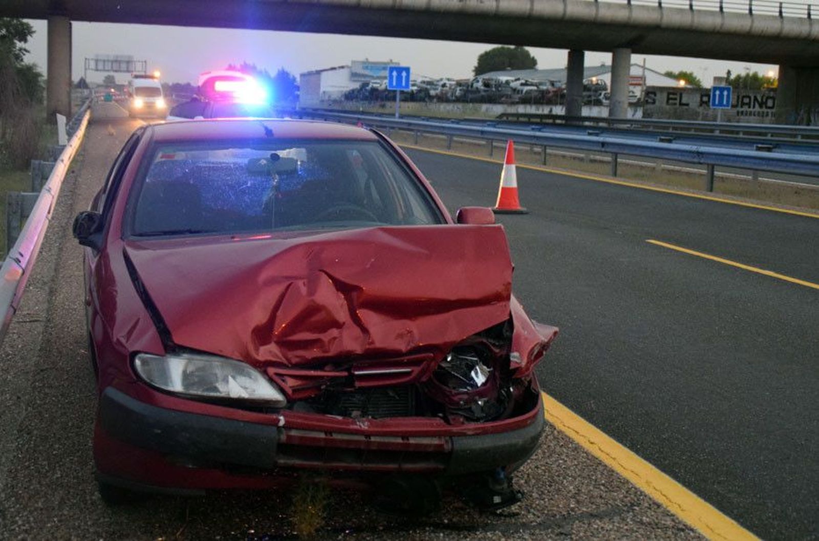 Accidente alcance desguaces