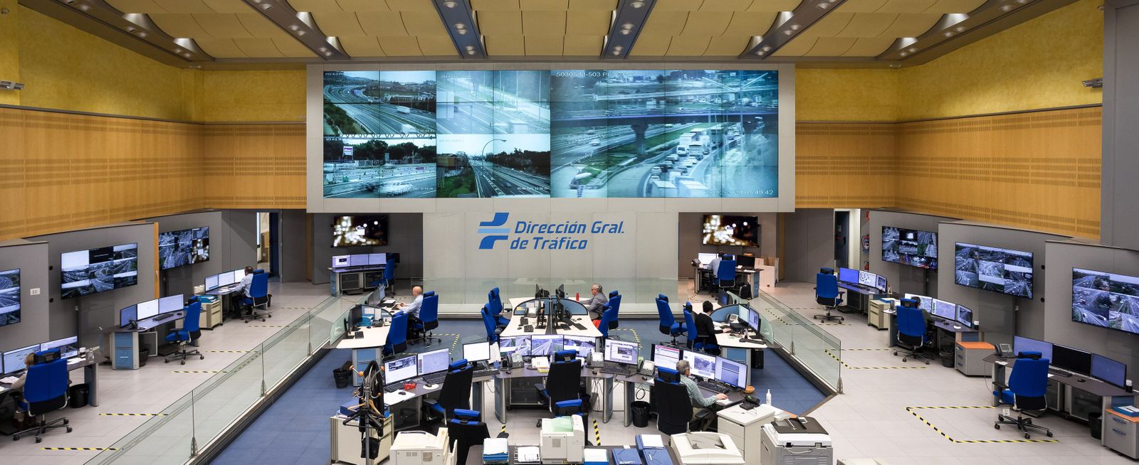 Sala de control de tráfico. DGT