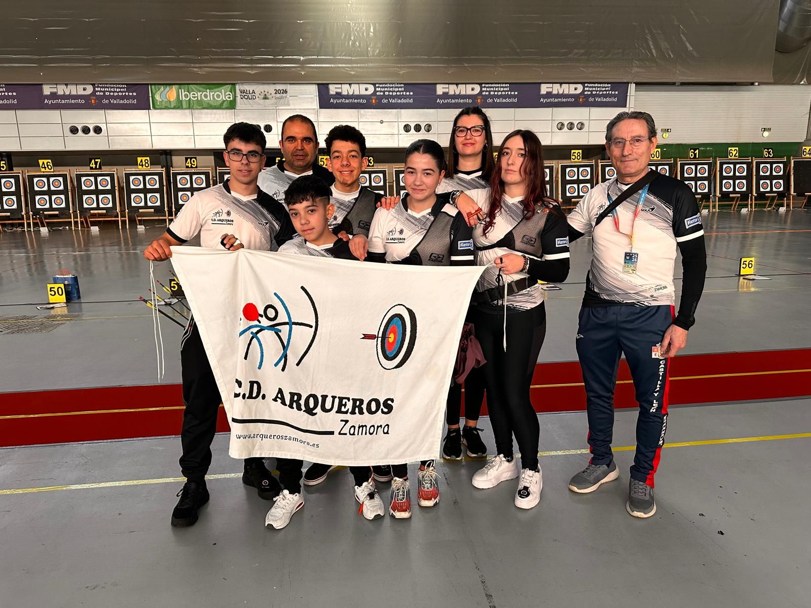 Jóvenes componentes del CD Arqueros Zamora durante el Campeonato de España