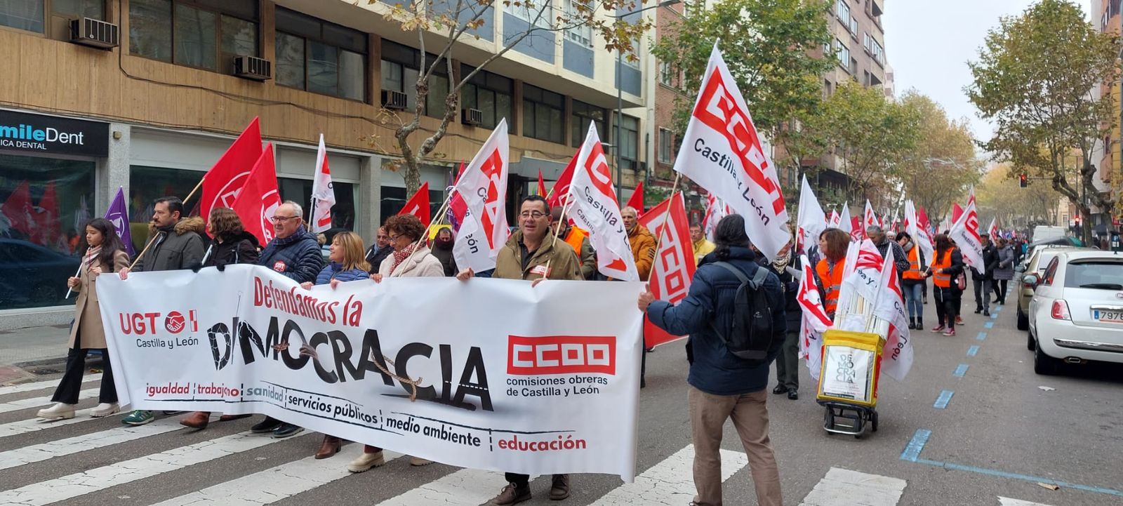 Manifestación de UGT y CCOO. Archivo.