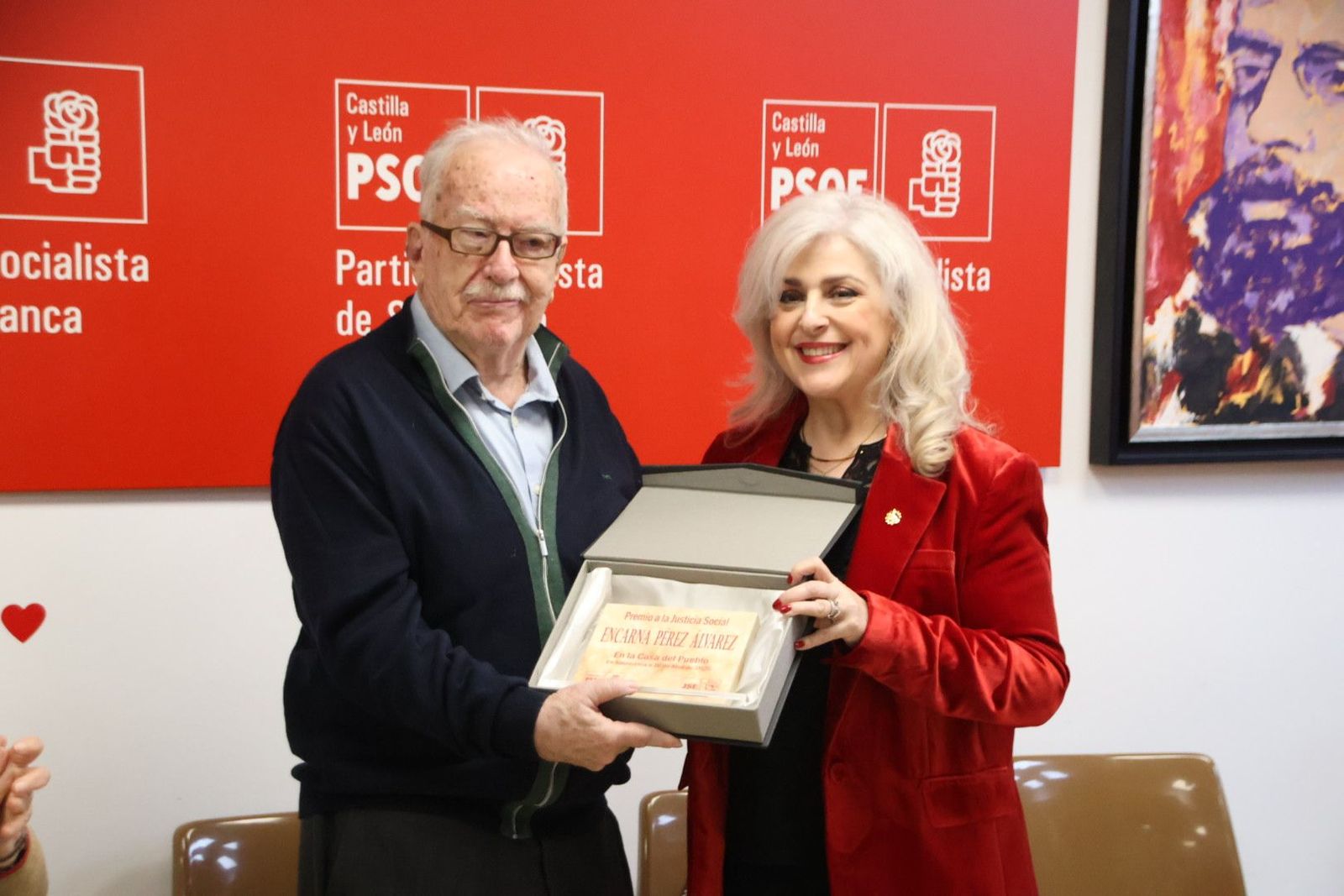 Entrega del II Premio "Justicia Social Encarna Pérez Álvarez" concedido a Pedro Serrano-Piedecasas Fernández