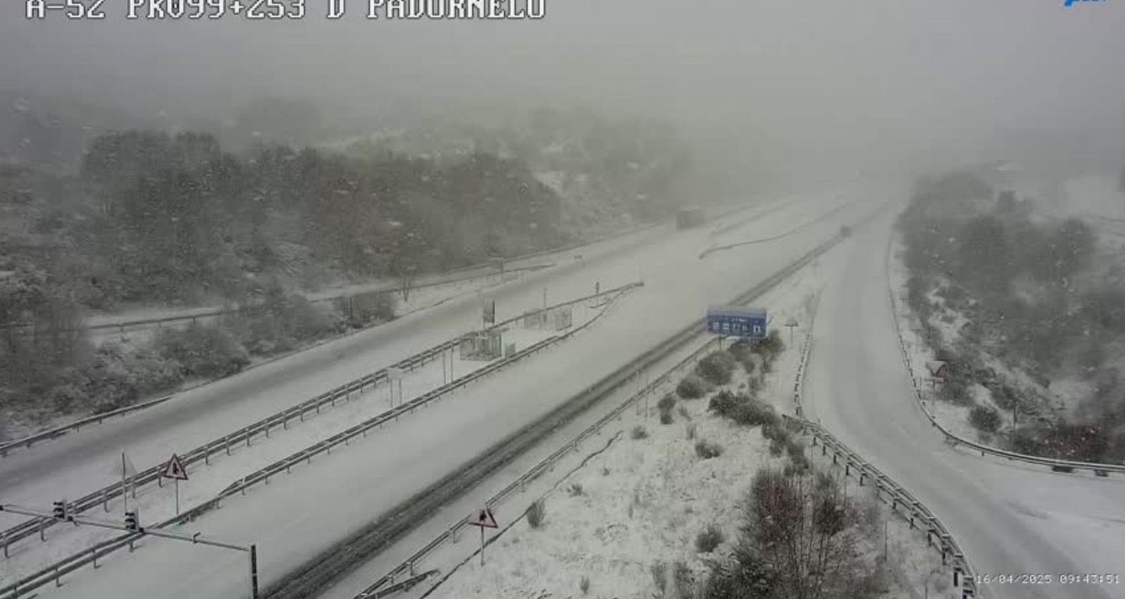 Nieve en Alta Sanabria este miércoles. Padornelo