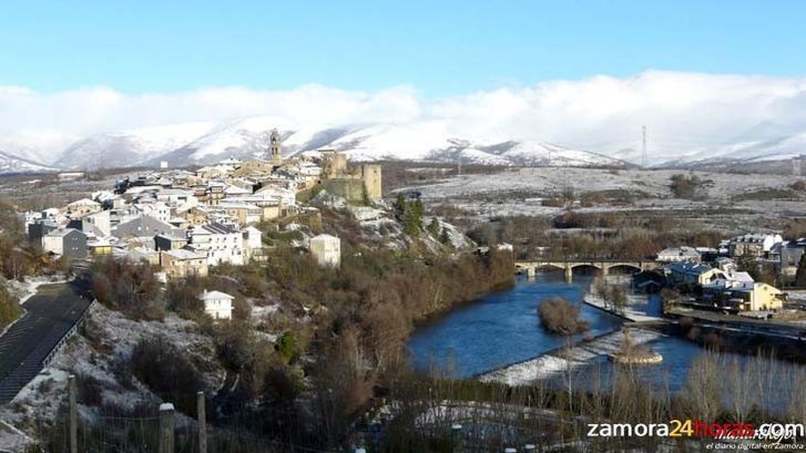 Nevadas en Sanabria, lluvias débiles en la capital y vientos fuertes que se moderan por la tarde