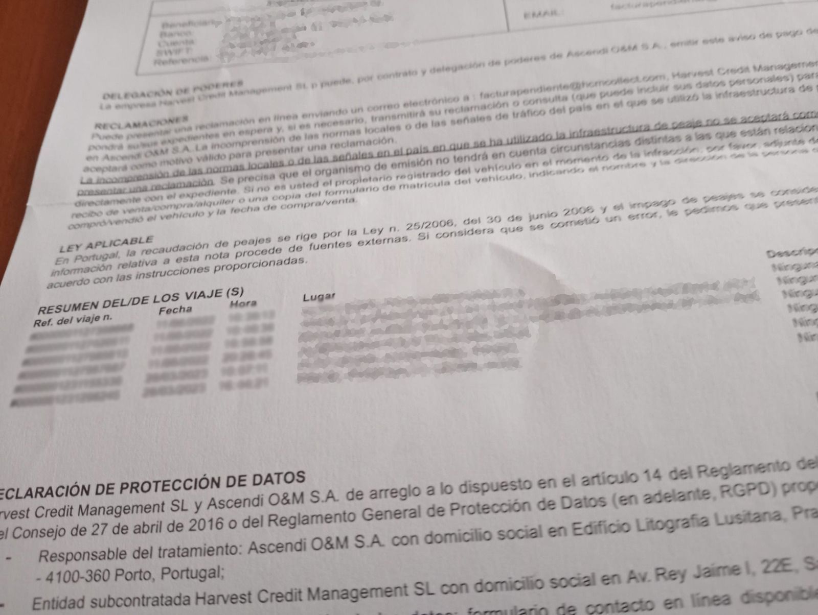 Multas de Portugal comienzan a llegar a los salmantinos