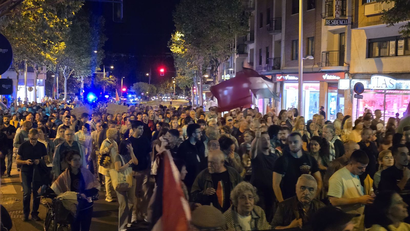 Una nueva concentración por Palestina toma las calles de Salamanca a última hora de la tarde de este 15 de octubre