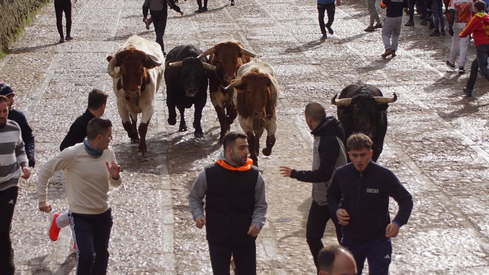 Encierro tradicional desde los corrales de la calle Duero, lunes 16 de febrero