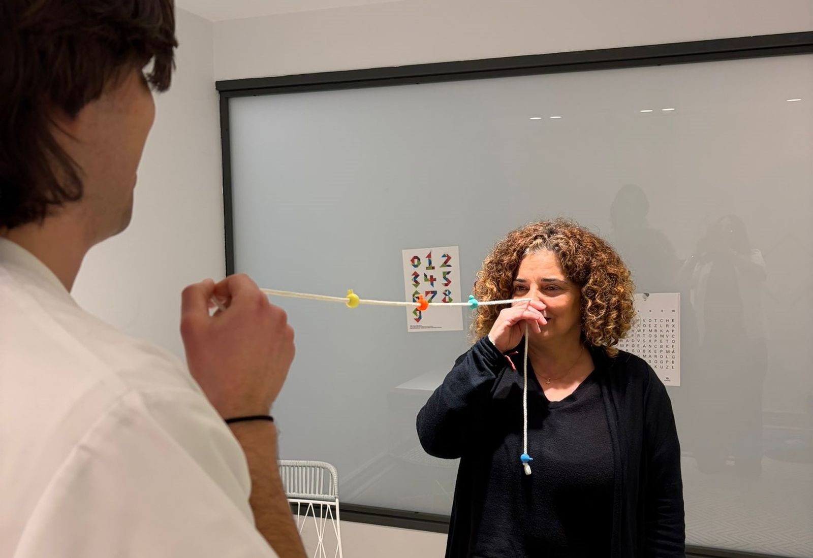 Imagen de una de las sesiones con la paciente