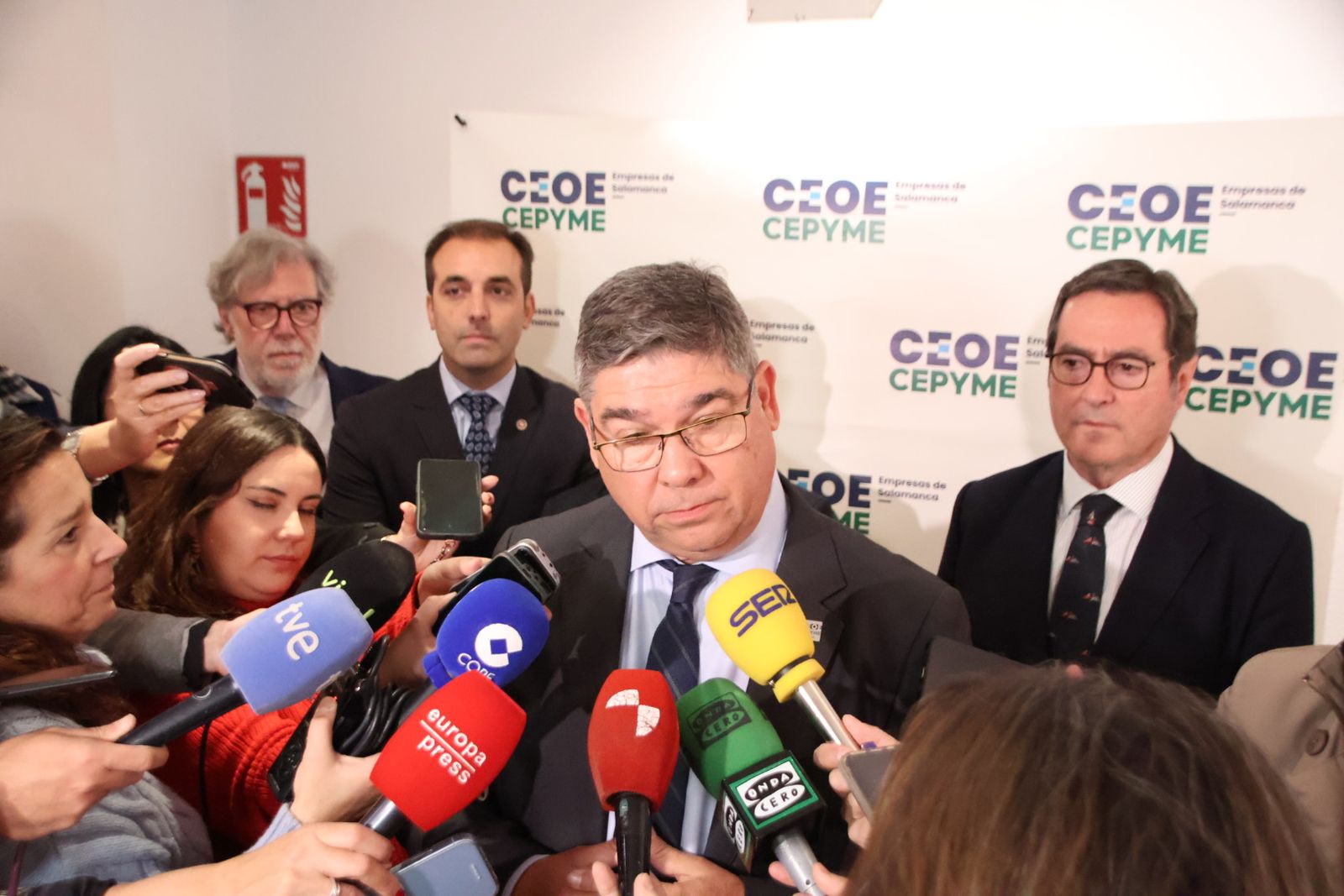 Acto institucional de la unidad empresarial en Salamanca.