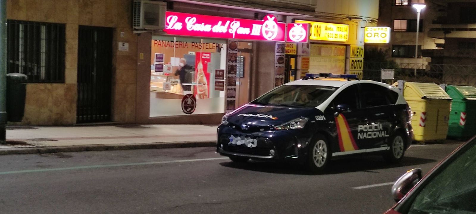 Una patrulla de la Policía Nacional pocos minutos después de los hechos | Foto: S24H