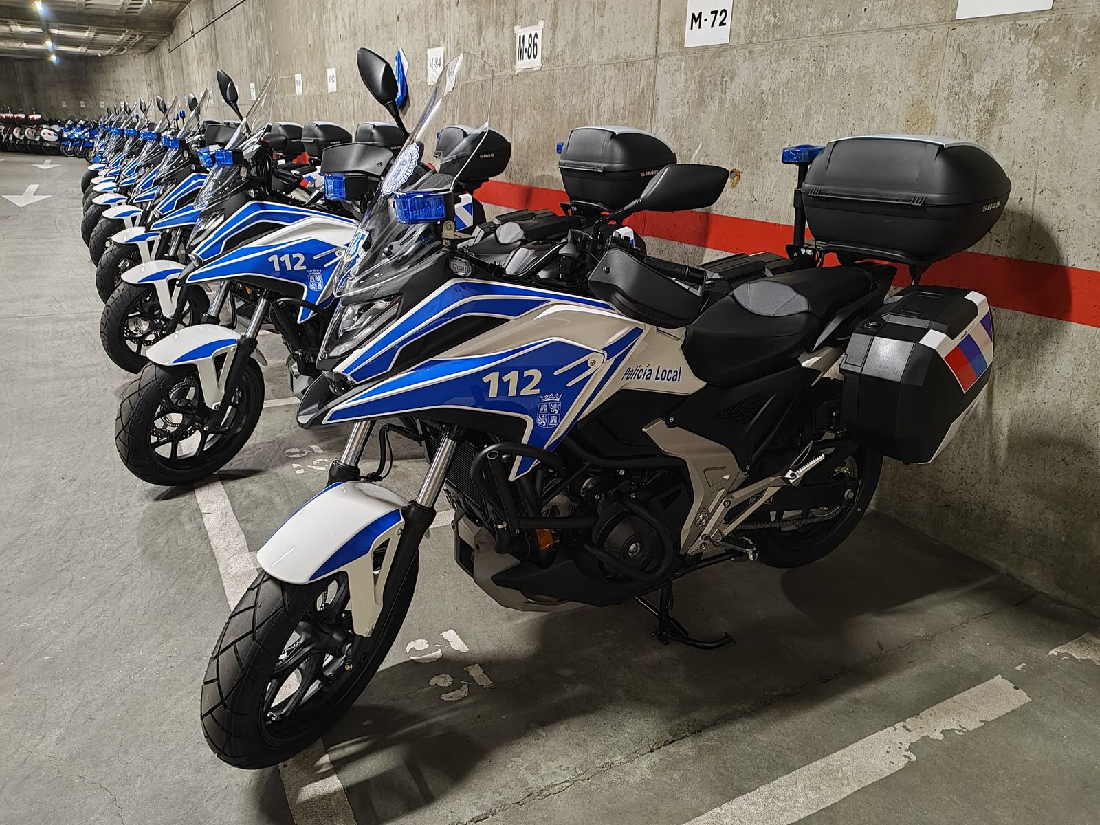 Las nuevas motos de la Policía Local de Salamanca ya se encuentran en dependencias policiales