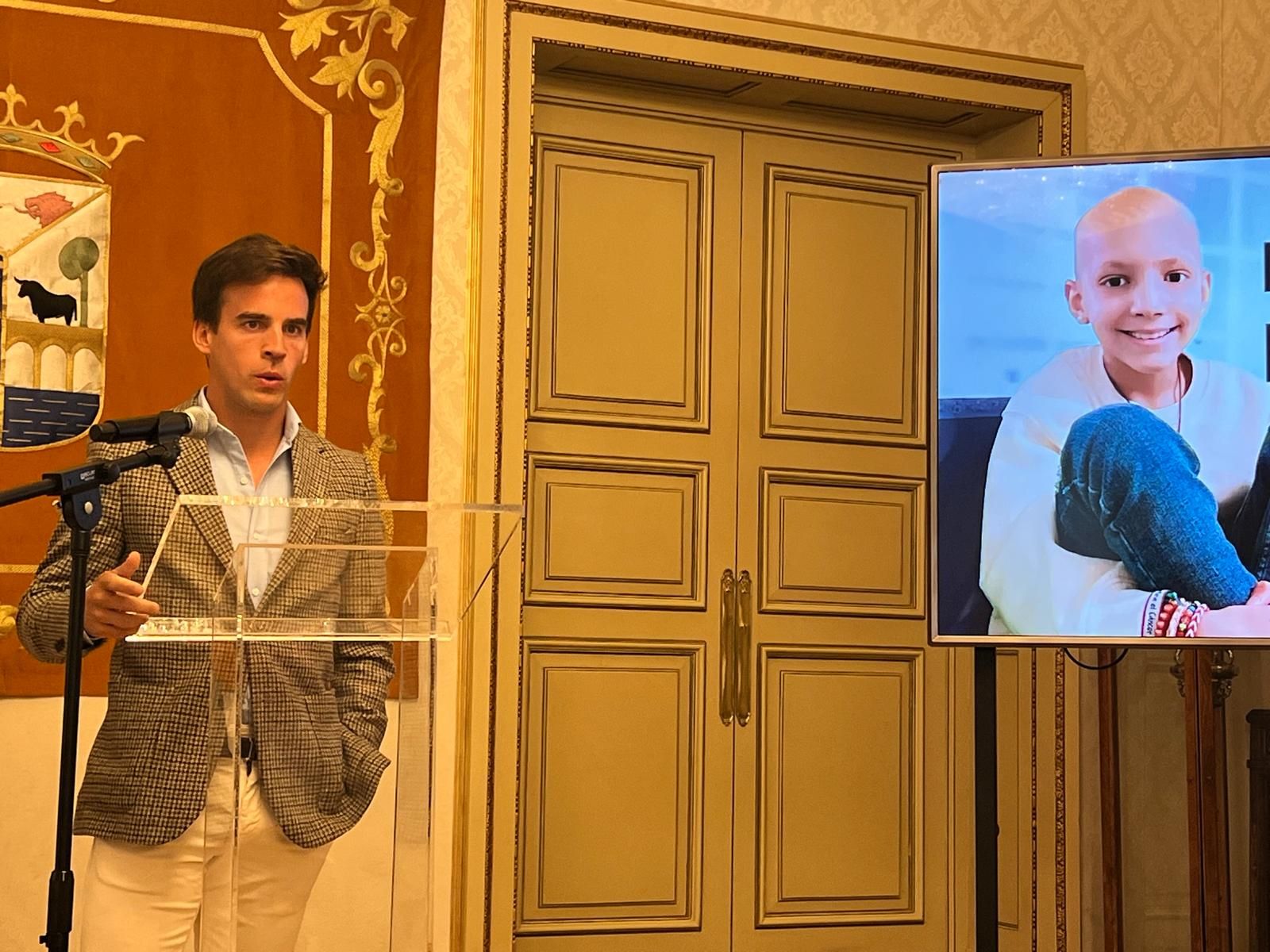 Gonzalo Caballero y la Fundación 'La Sonrisa de María'. Fotos S24H