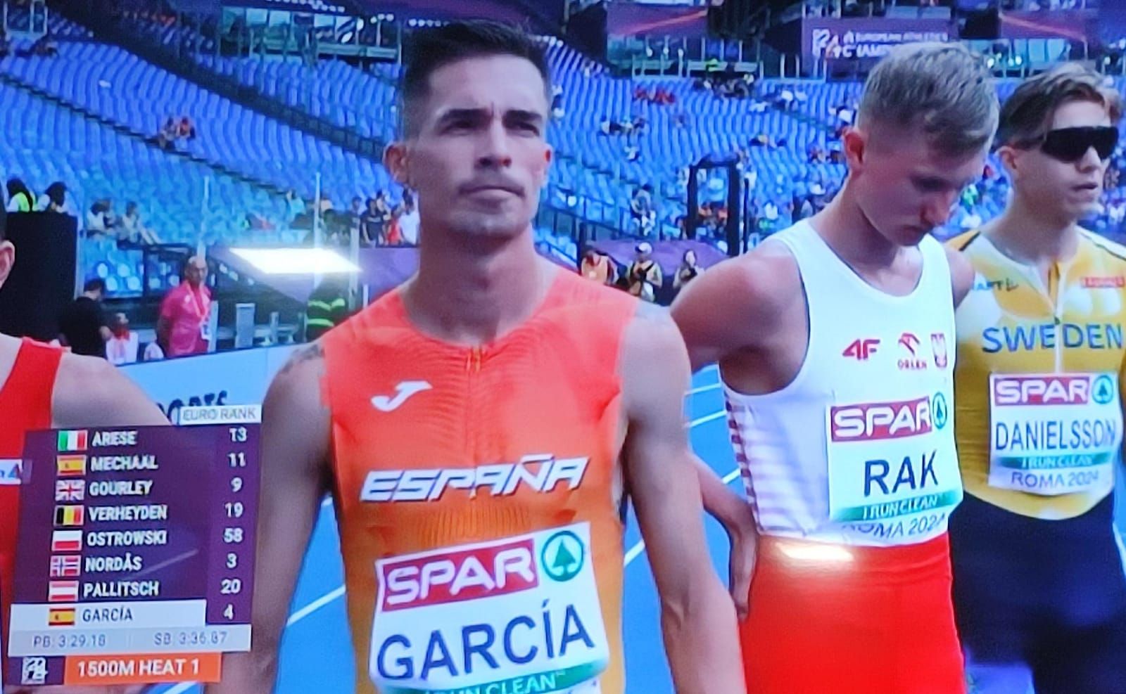 Mario García Romo en el Campeonato Europeo de Atletismo
