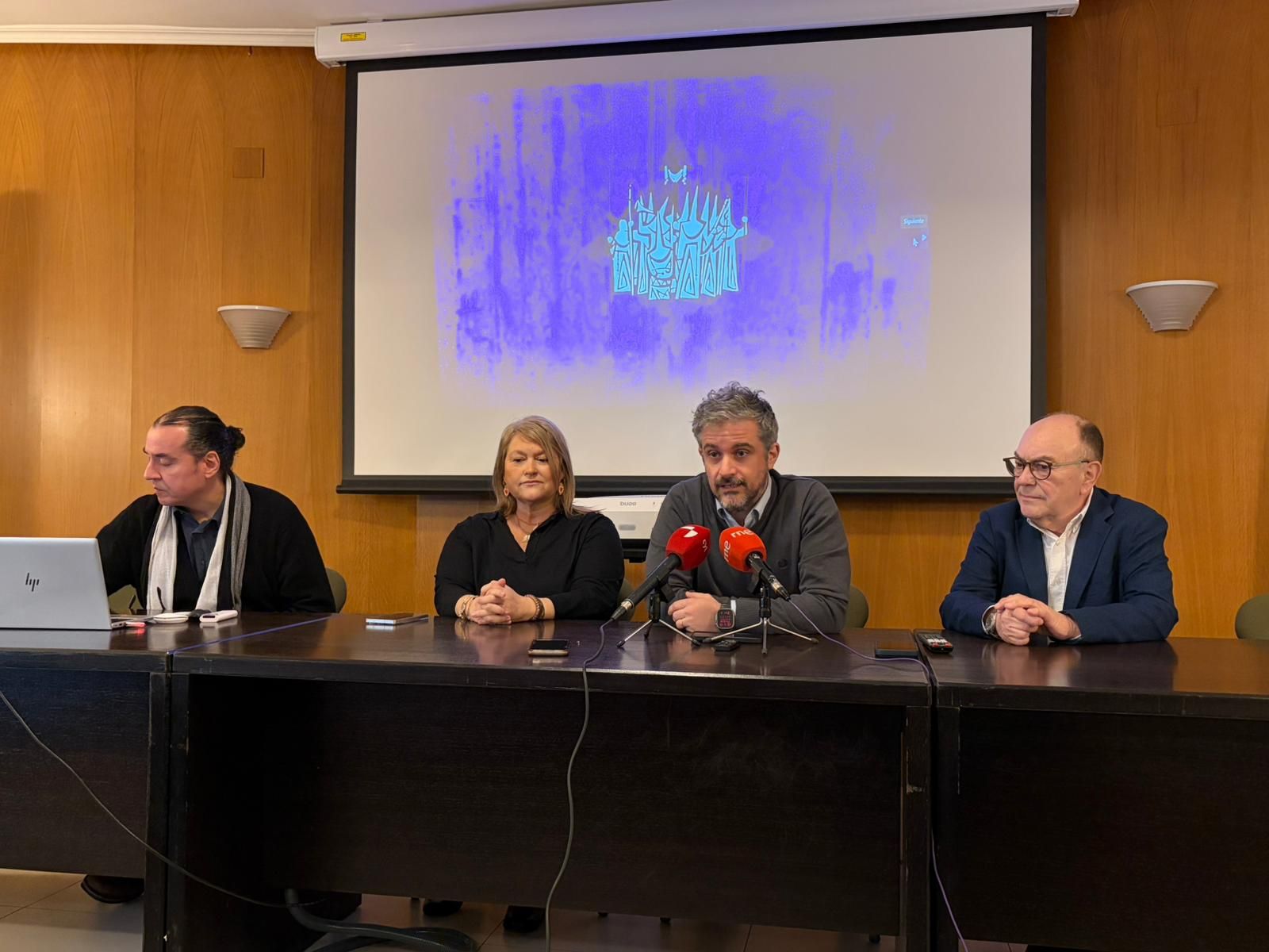 Imagen de la presentación de la página web de la Semana Santa de Zamora. Martinde, Ana Pedrero, Israel López y Enrique Oliveira