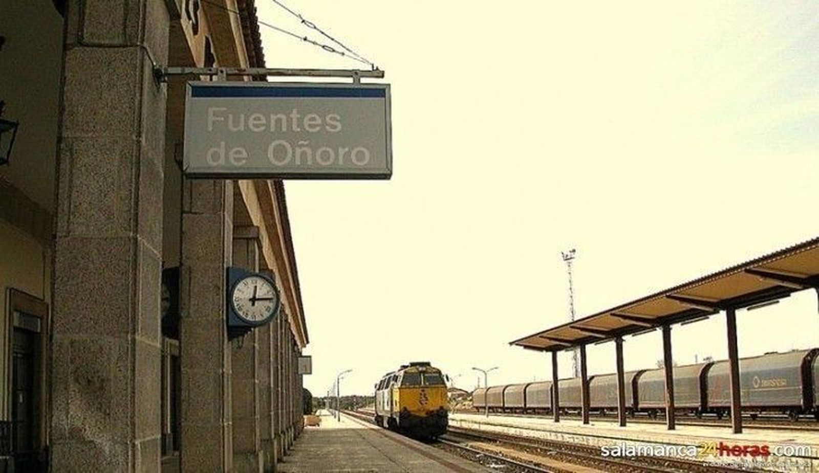 Estación de Tren de Fuentes de Oñoro. Foto de archivo