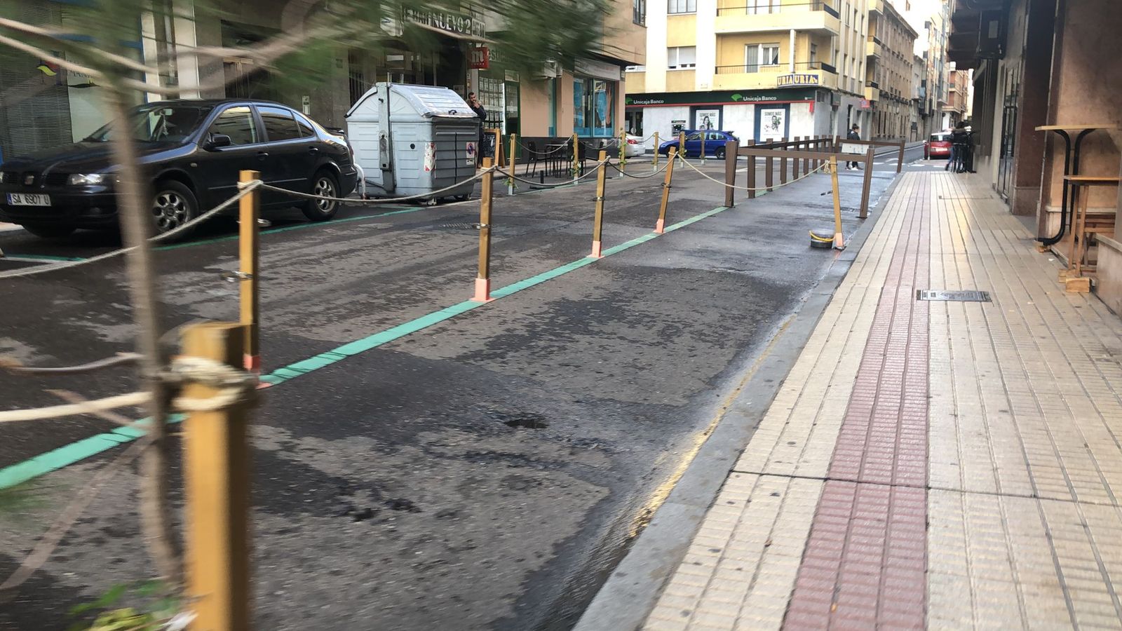 Espacio reservado para la terraza.