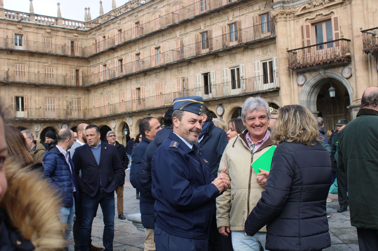 Minuto de silencio Salamanca con motivo de la muerte en acto de servicio de dos Guardias Civiles en Barbate
