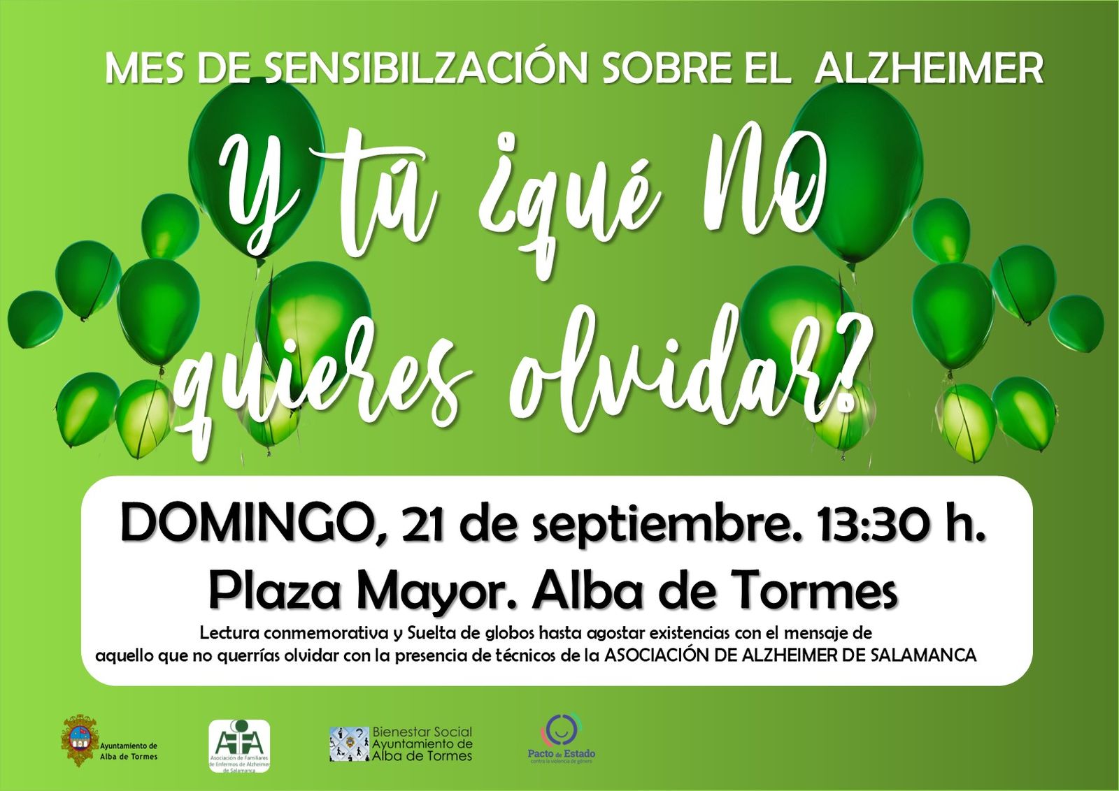 Alba de Tormes celebra el mes del Alzheimer con jornadas sobre salud y bienestar