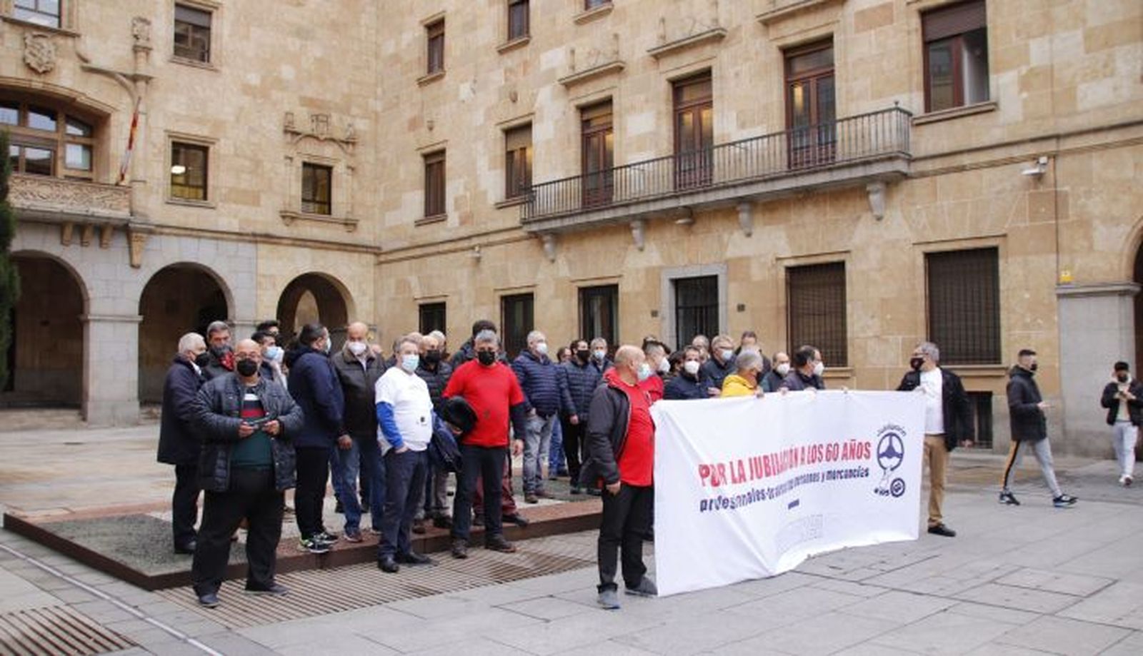 Concentración de la Plataforma por la Jubilación a los 60 años de conductores