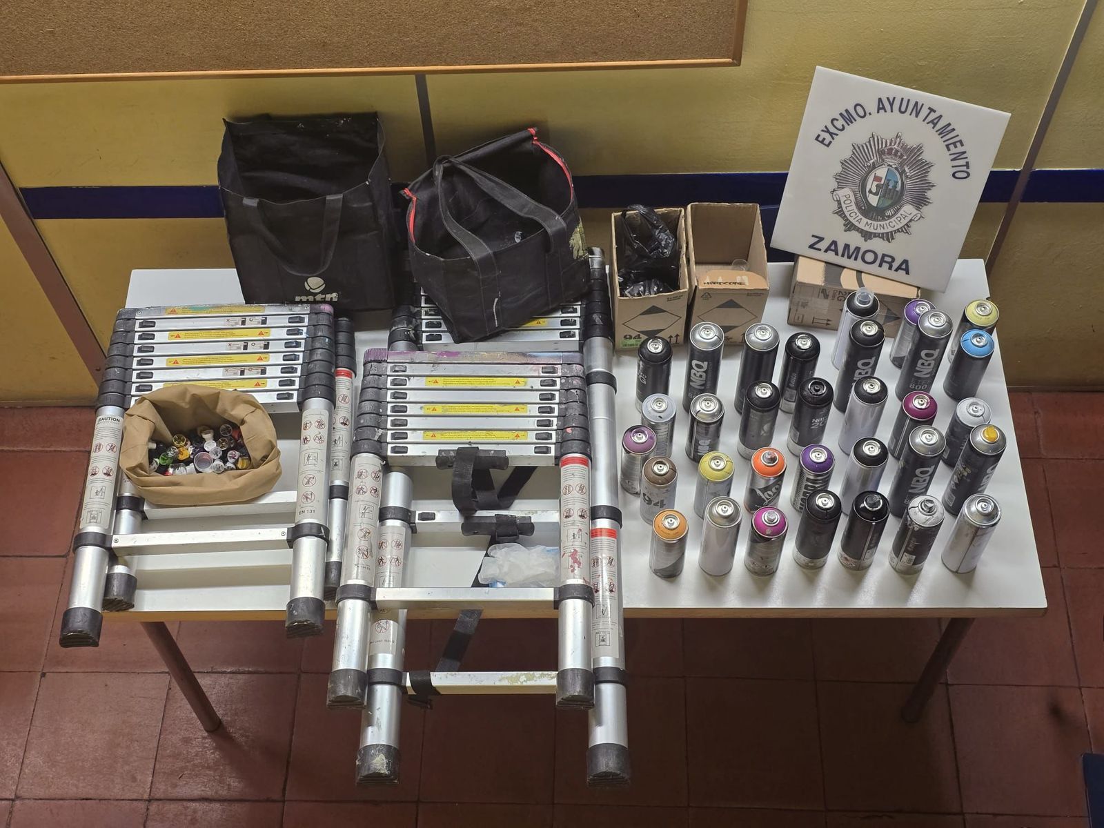 Material incautado por la Policía Local