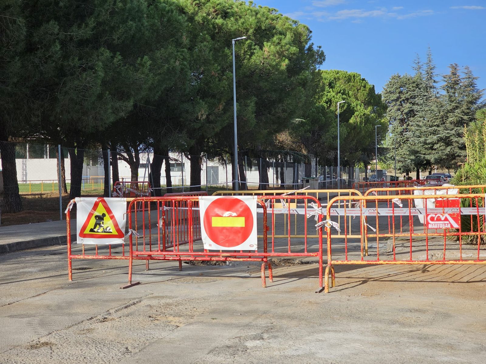 Obras separación de aguas en Nuevo Naharros