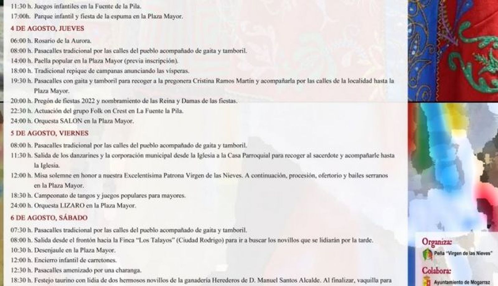 programa mogarraz fiestas 2022
