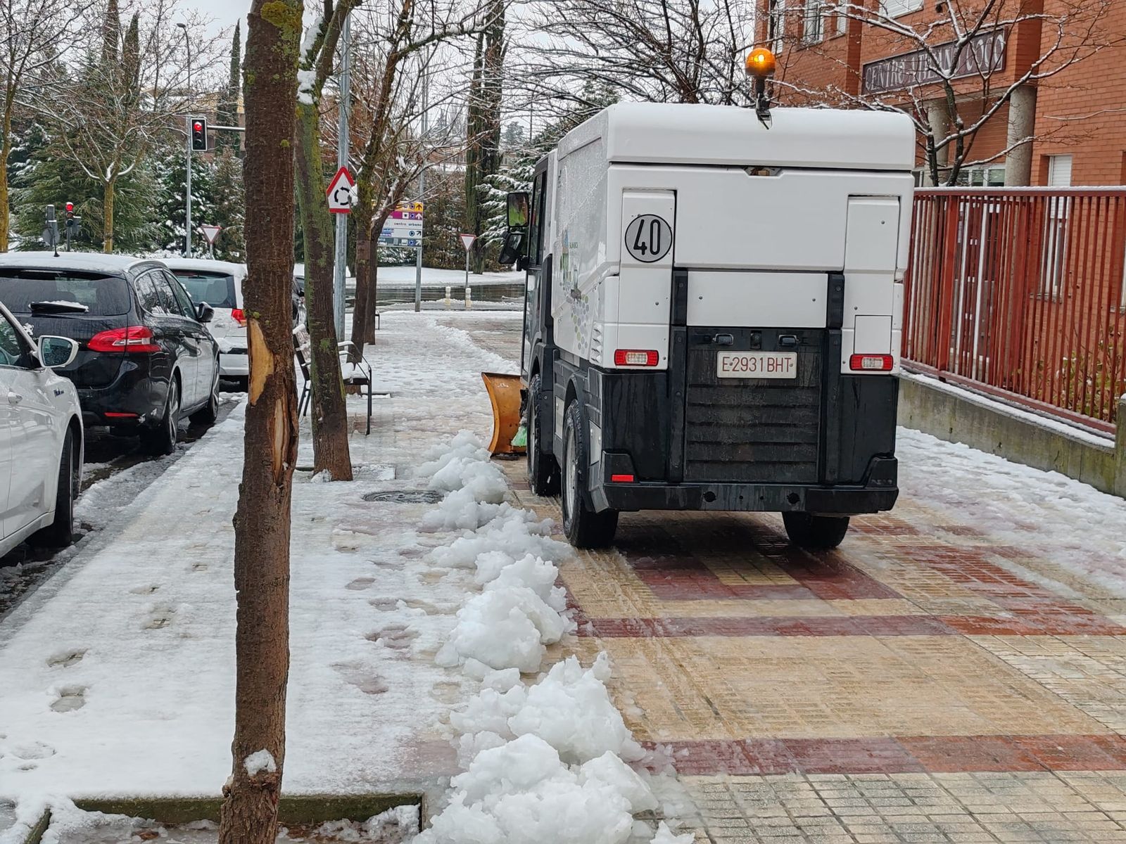 Dispositivo para actuar frente a la nieve del Ayuntamiento de Salamanca