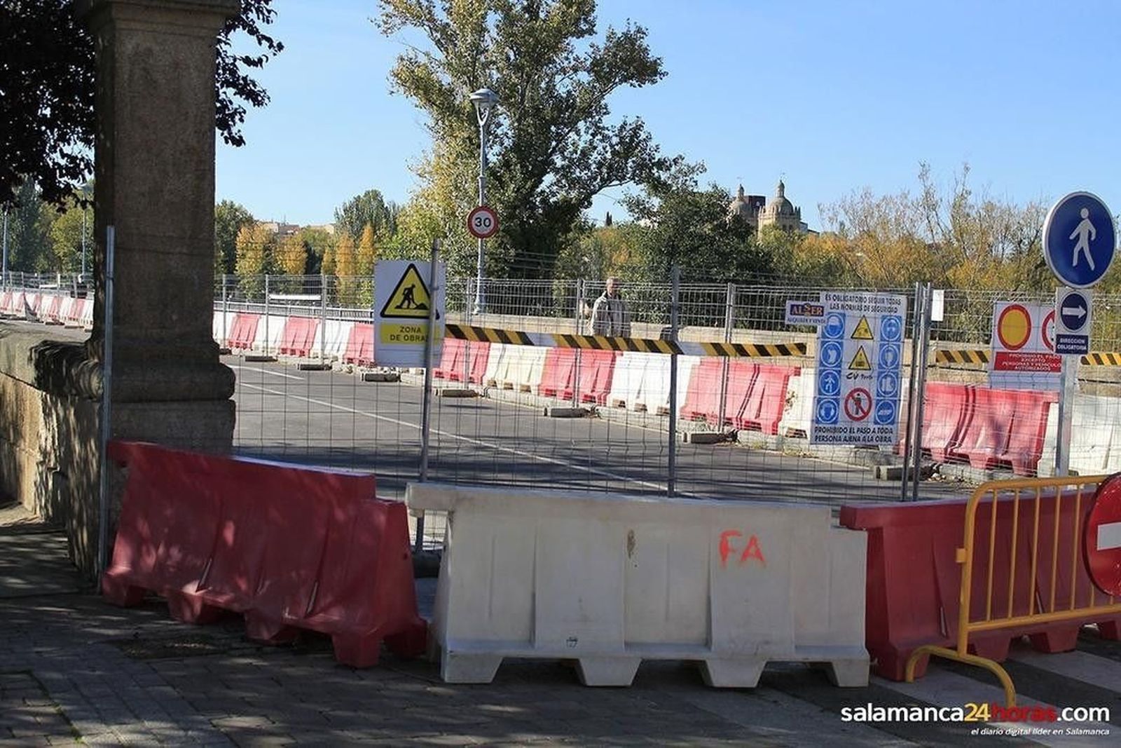 Obras en el Puente Enrique Estevan
