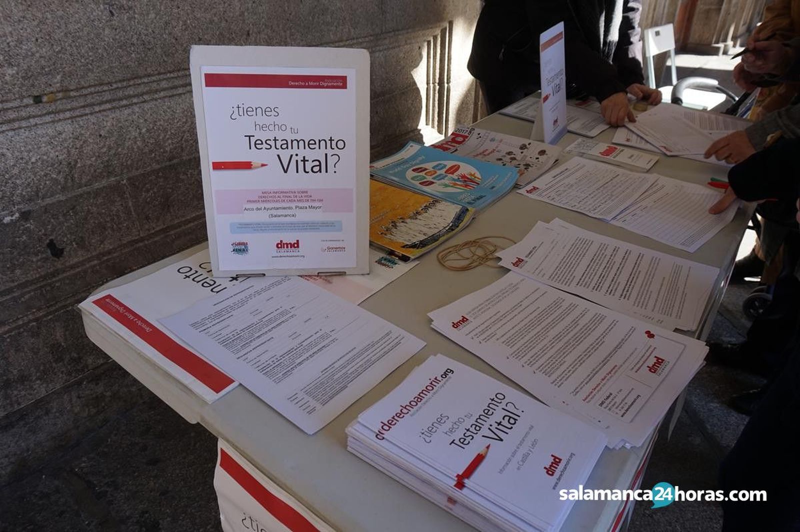 Mesa testamento vital. Foto de archivo