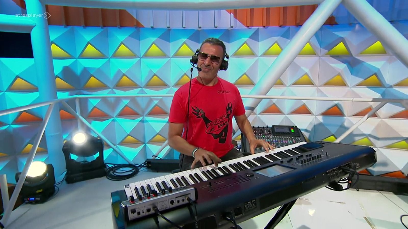 Chema Bejarano, con la camiseta de Resacón en las Eras