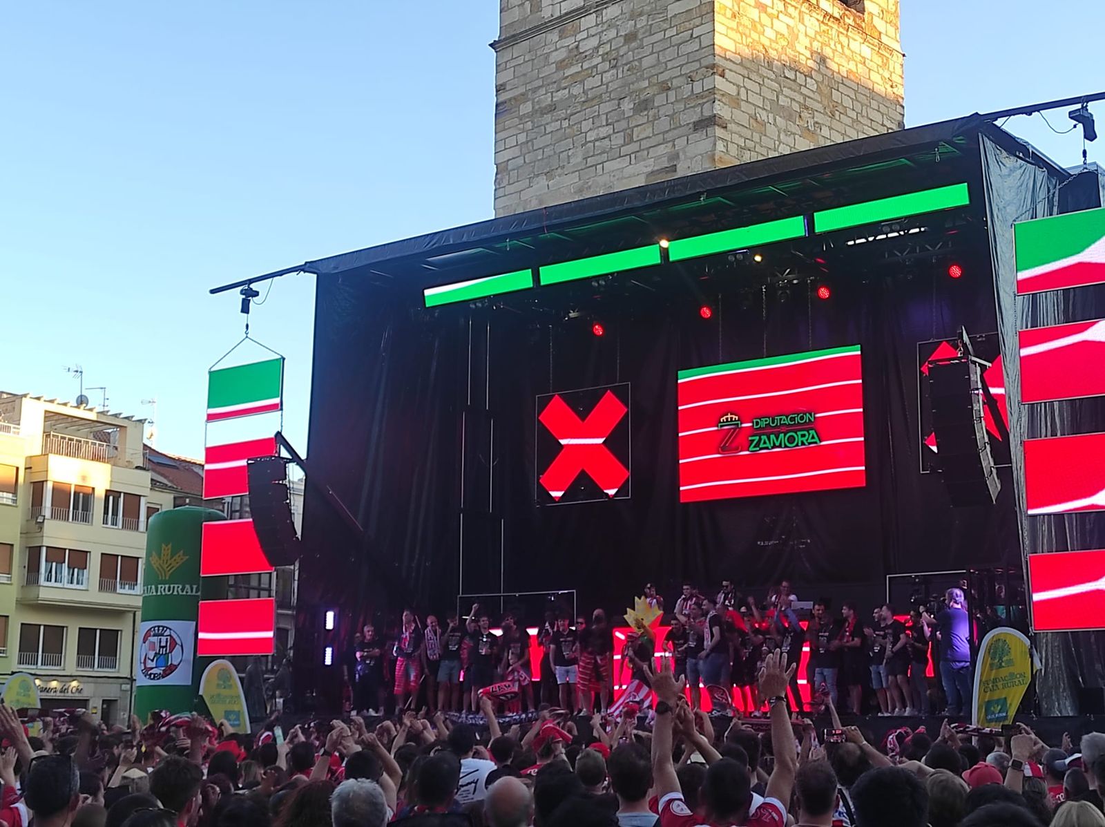 La celebración del ascenso del Zamora CF en la Plaza Mayor