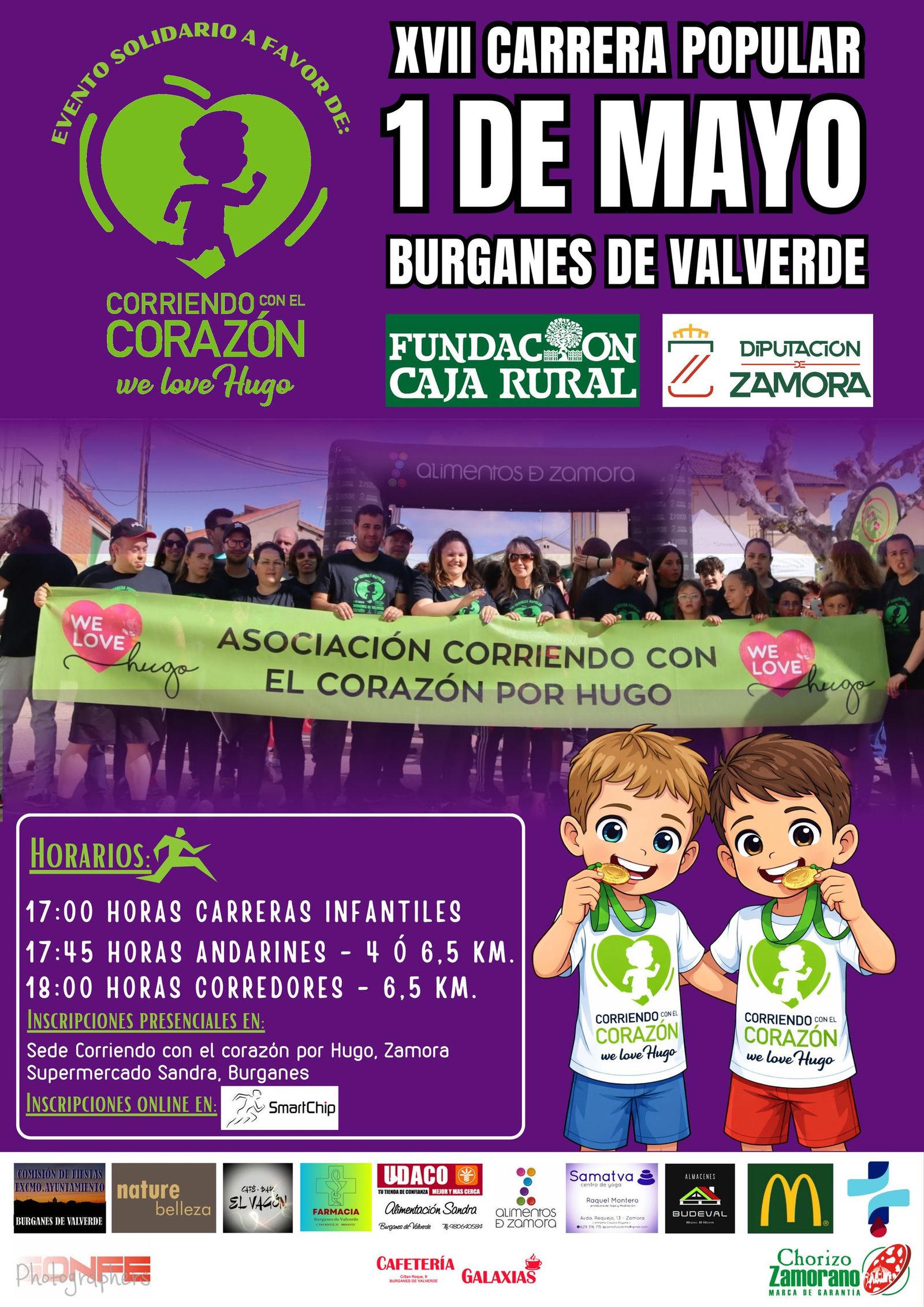 Cartel de la XVII Carrera Popular del 1 de mayo en Burganes de Valverde