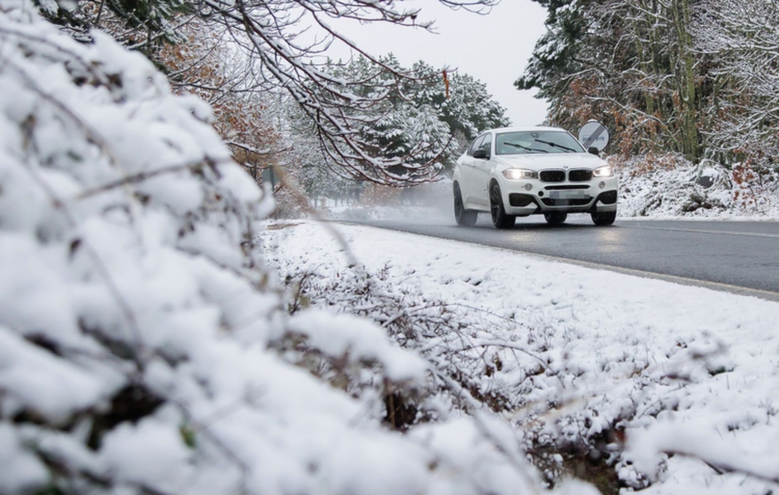La nieve hace acto de presencia en el sur de la provincia de Salamanca