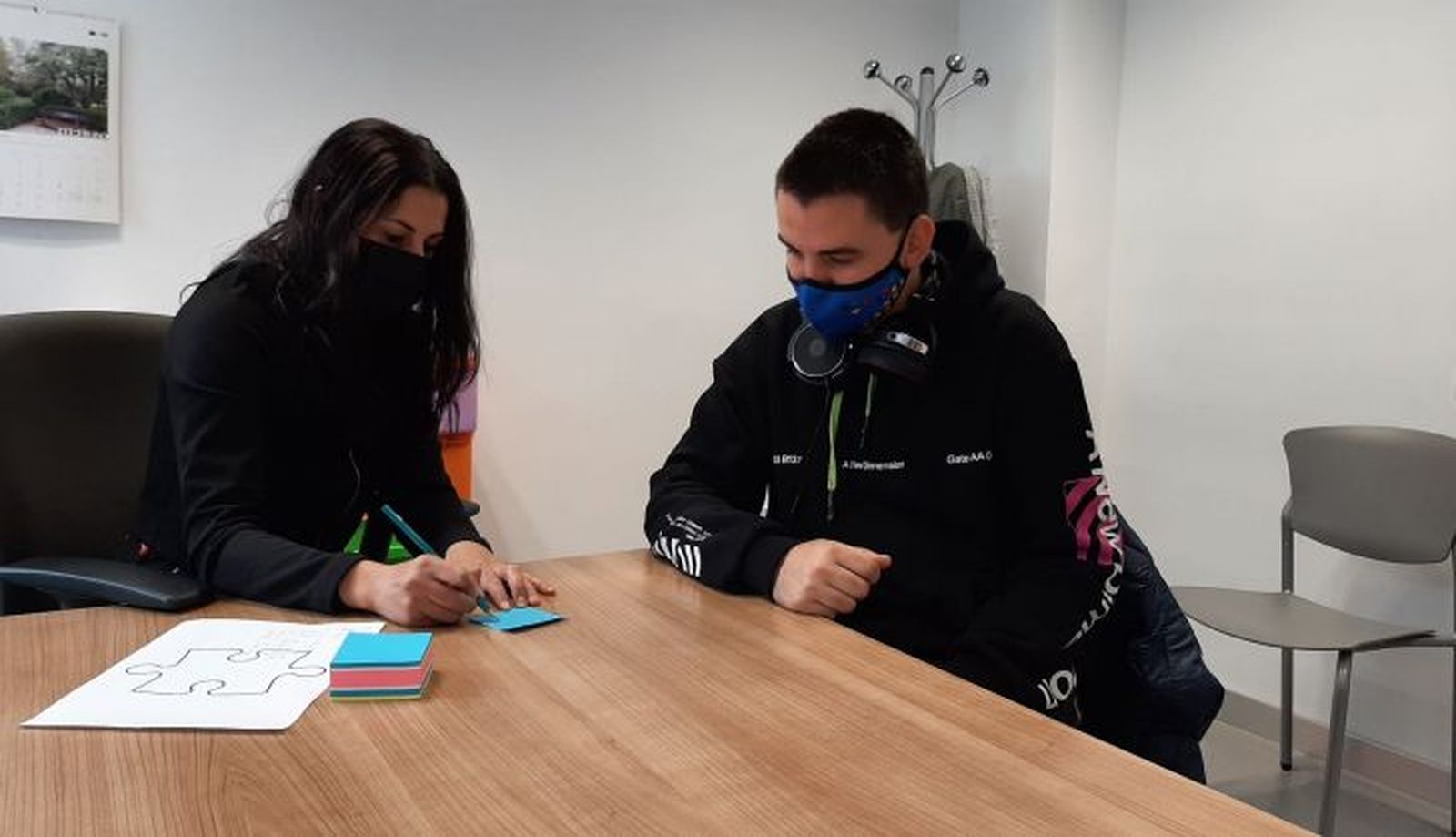 David y Lorena durante una de sus sesiones de terapia