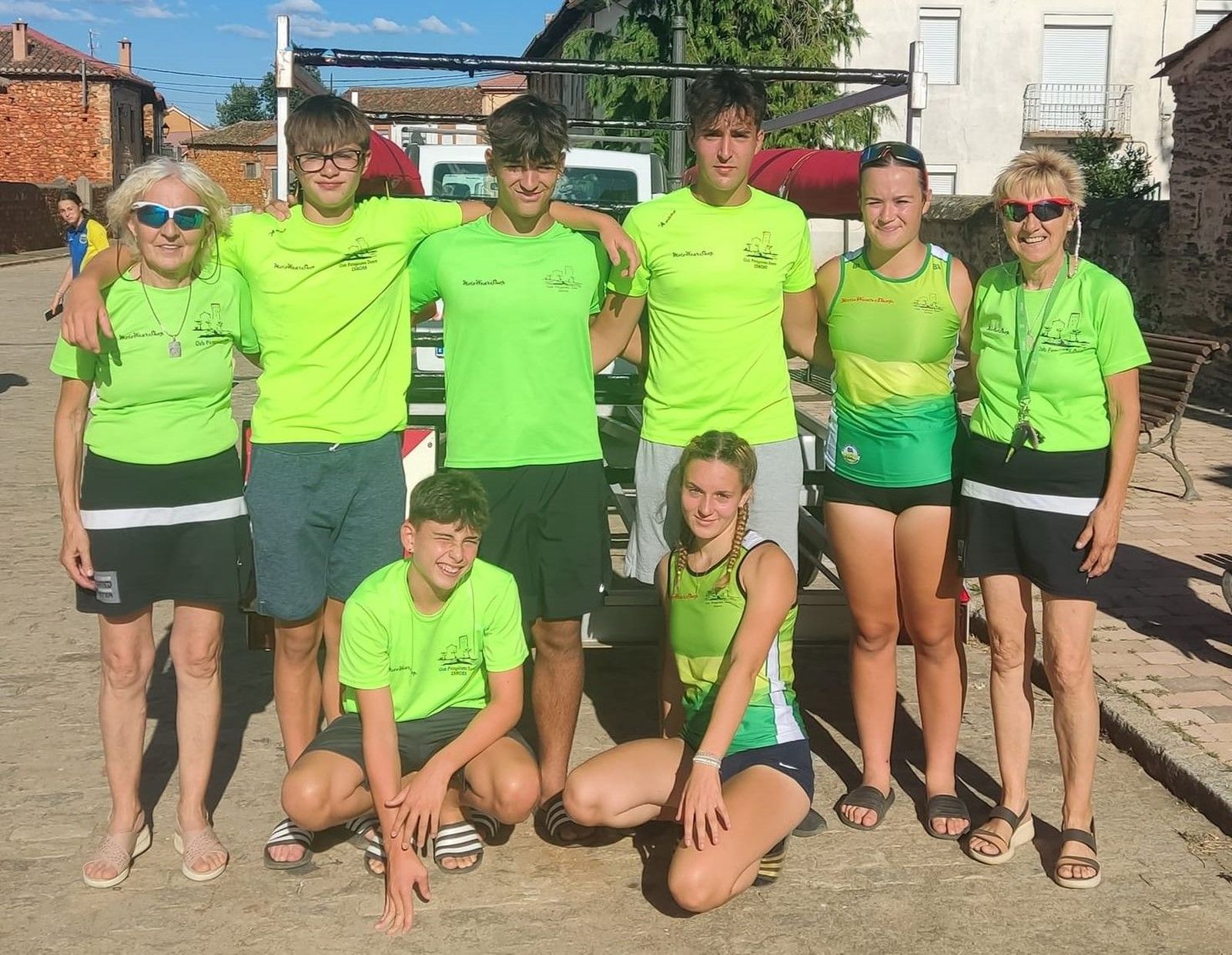 Integrantes del Piragüismo Duero Zamora en León.