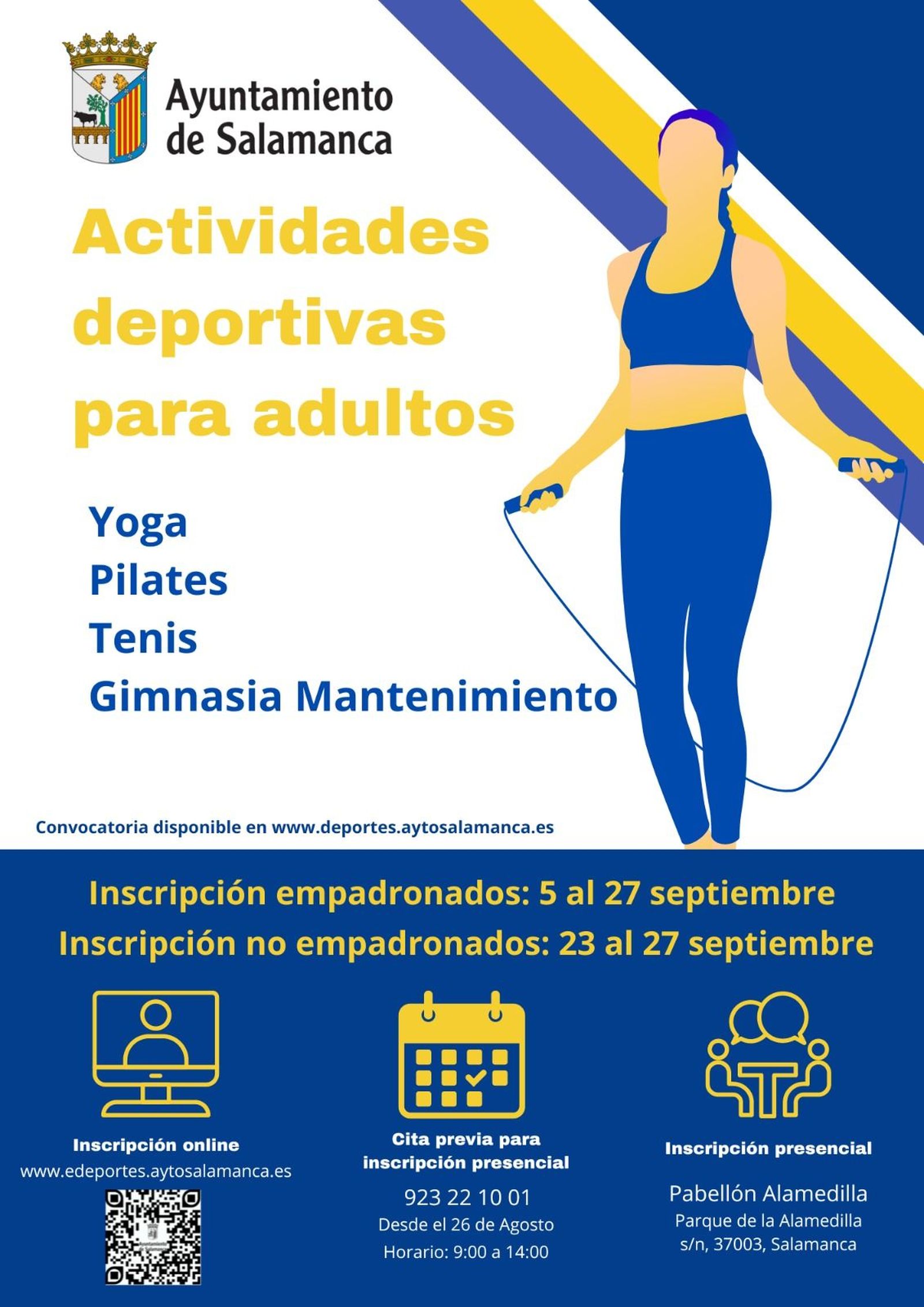 Cartel actividades físicas adultos