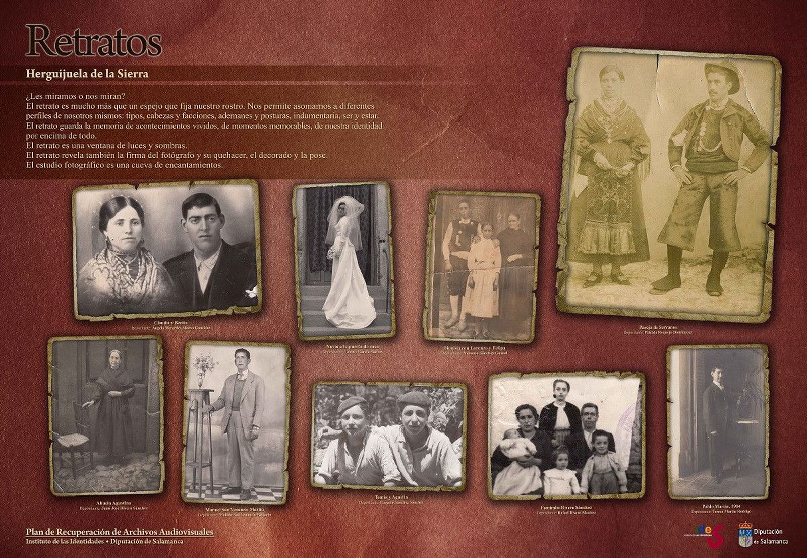 F. Panel expos. Herguijuela Sierra. Retratos
