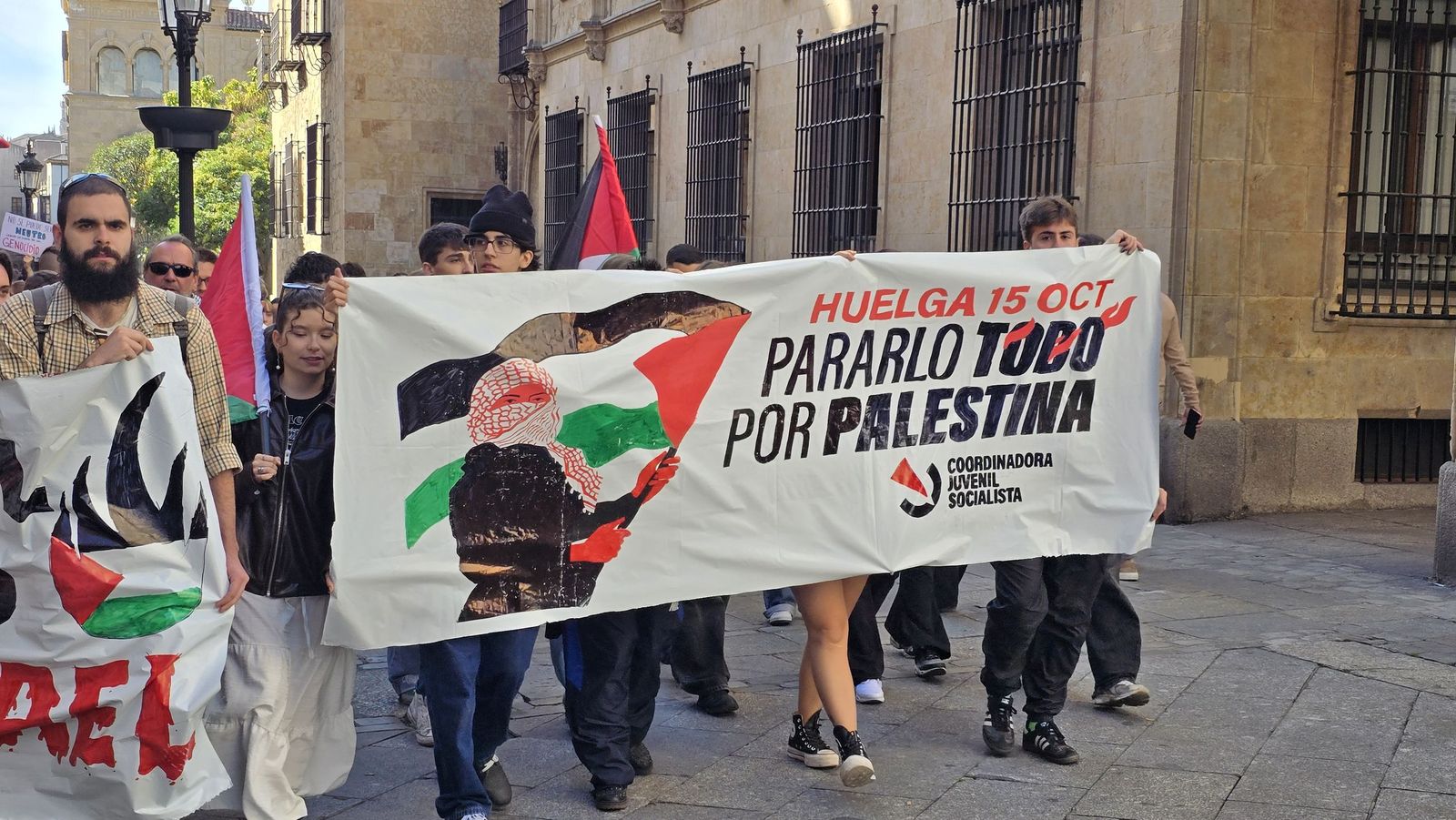 Manifestación por Palestina en Gran Vía