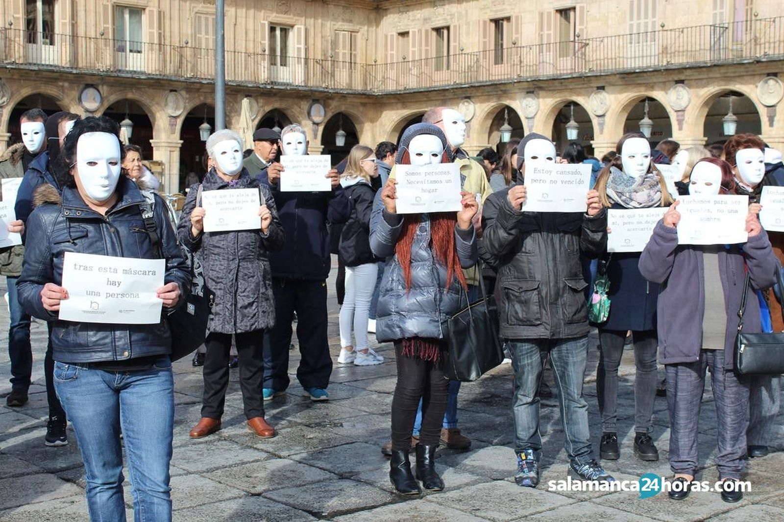 Flashmob personas sin hogar cáritas (5)