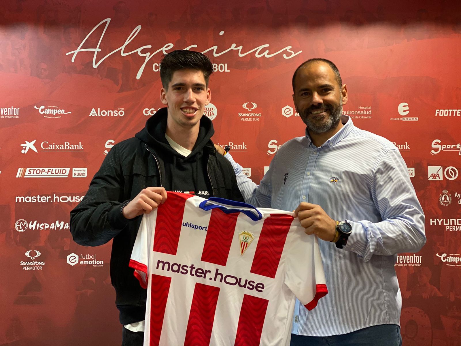 Alberto Trapero, junto a Salva Ballesta en el Algeciras / FOTO Algeciras CF