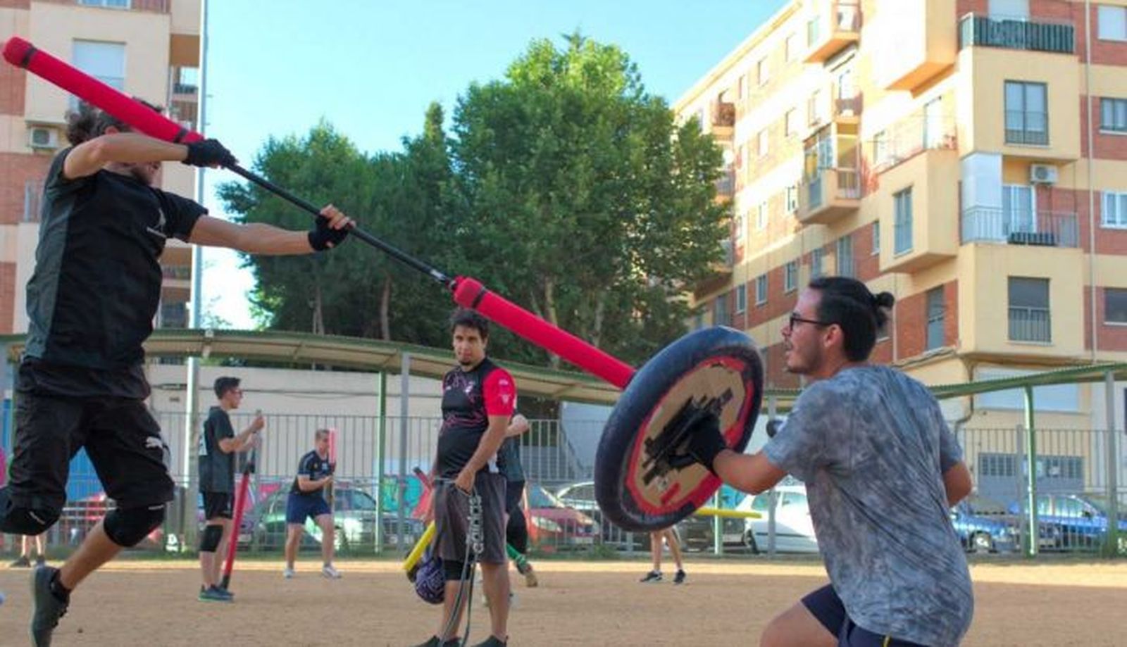Jagger practicado en los edificios Nícar en tierra